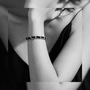 Black Kollection: Faux leather & Gold Bracelet